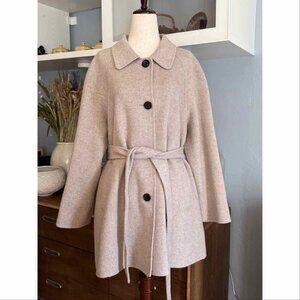 LOOKAST Leanne Wool Handmade Half Coat Belted Size One Size